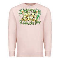 Pale Pink Happy St. Patrick's Day Tooth Dentist Premium Sweatshirt - CowGirlArtShop