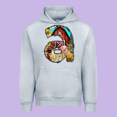 Farm Life Alphabet Lowercase Letters A Urban Hoodie Designed By Bundleandbundleshop