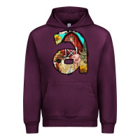 Mauve Wine farm life alphabet lowercase letters a Urban Hoodie - BundleAndBundleShop