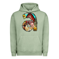 Pigment Oil Green farm life alphabet lowercase letters a Urban Hoodie - BundleAndBundleShop