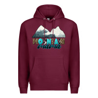 Burgundy Mountain Mama Premium Hoodie - CowGirlArtShop