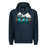 Navy Mountain Mama Premium Hoodie - CowGirlArtShop