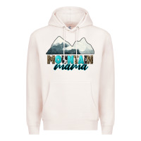 Pale Pink Mountain Mama Premium Hoodie - CowGirlArtShop