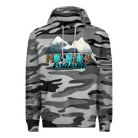 Slate Camo Mountain Mama Premium Hoodie - CowGirlArtShop