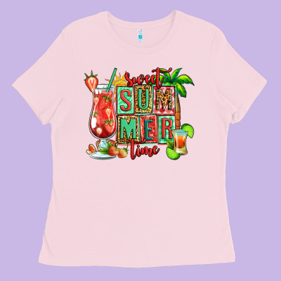 Sweet Summer Time Margarita Ladies Tee Designed By Jasminsmagicworld