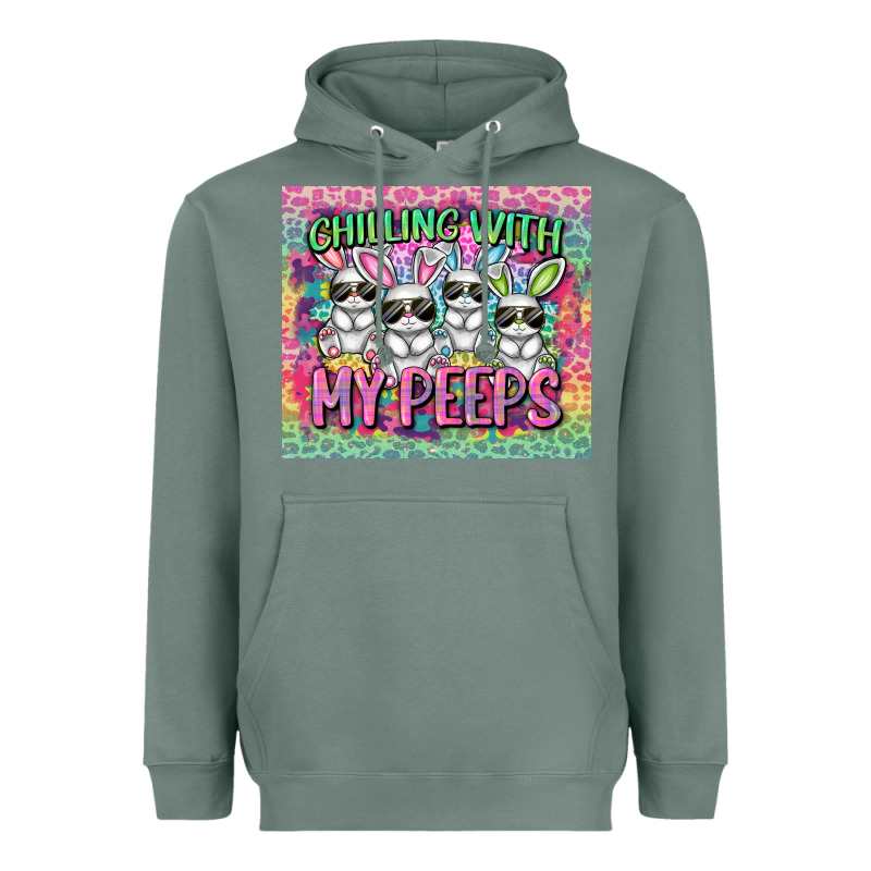 Easter Day Chilling With My Peeps Heavyweight Hoodie by CowGirlArtShop | Teevron