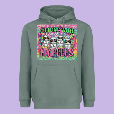 Easter Day Chilling With My Peeps Heavyweight Hoodie Designed By Cowgirlartshop