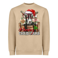Mushroom Merry Christmas Alpine Goat Heavyweight Sweatshirt - LillyAllenDesigns