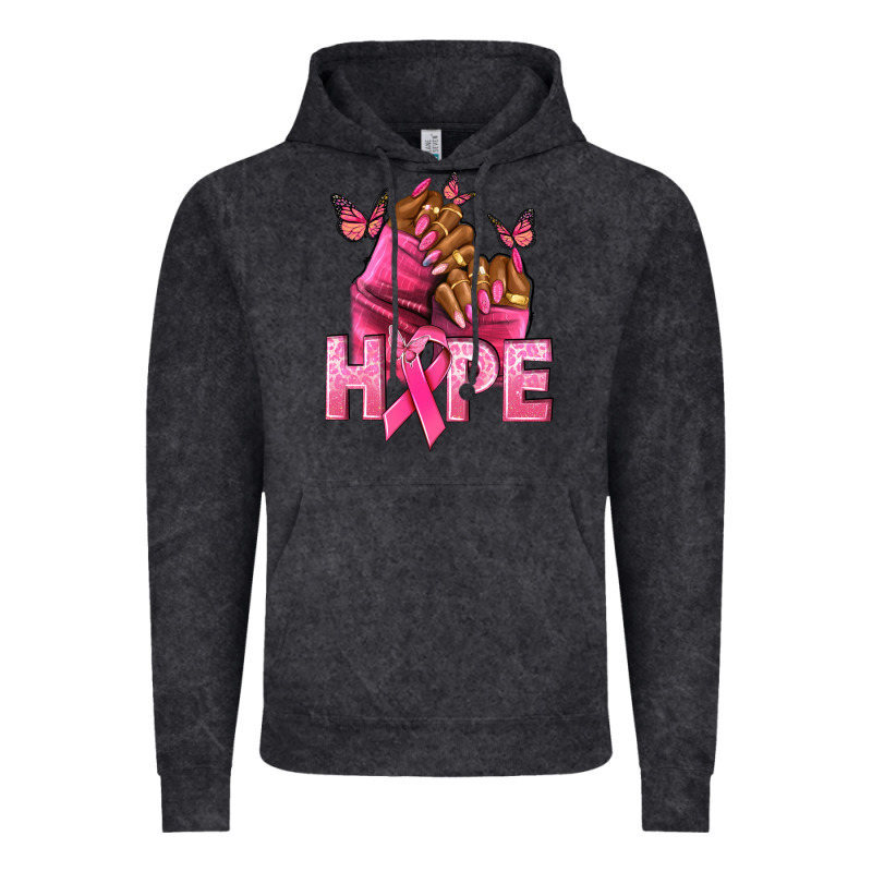 Hope Breast Cancer Nails Vintage Hoodie by NancyCooperArtShop | Teevron