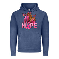 Vintage Denim Hope Breast Cancer nails Vintage Hoodie - NancyCooperArtShop