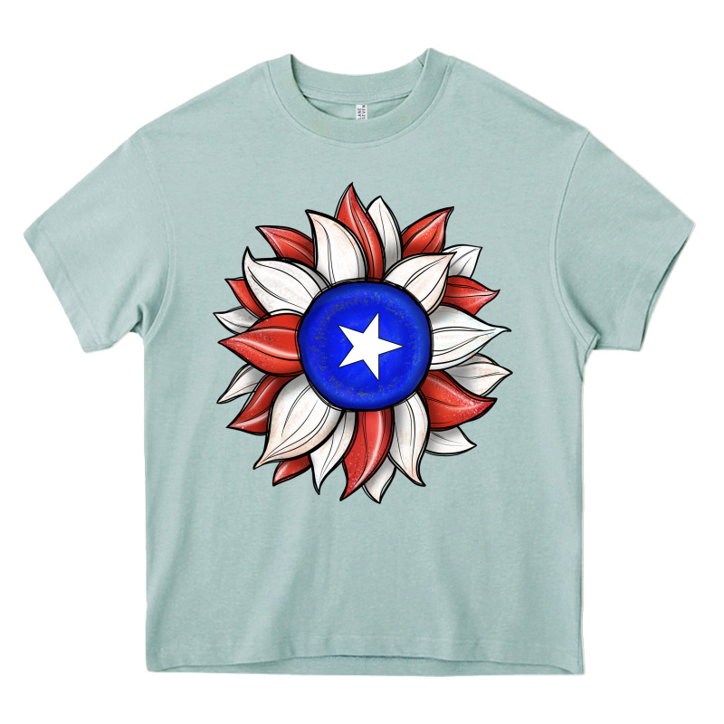 Sunflower Puerto Rico Flag Heavy Core Tee by JahusDesignShop | Teevron