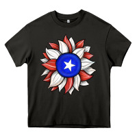 Asphalt sunflower puerto rico flag Heavy Core Tee - JahusDesignShop
