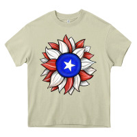 Mossy sunflower puerto rico flag Heavy Core Tee - JahusDesignShop