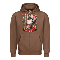Chestnut Cow Valentine's Day love Zipper Hoodie - HowdyJamesFarm