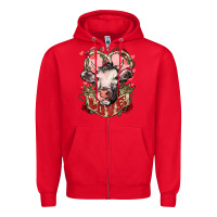 Red Cow Valentine's Day love Zipper Hoodie - HowdyJamesFarm