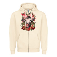 Sandshell Cow Valentine's Day love Zipper Hoodie - HowdyJamesFarm