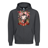 Smoke Cow Valentine's Day love Zipper Hoodie - HowdyJamesFarm