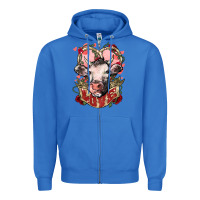 True Royal Cow Valentine's Day love Zipper Hoodie - HowdyJamesFarm