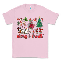 Bubblegum Pink merry bright Classic Tee - MaliasSmallBusiness
