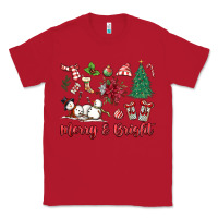 Red merry bright Classic Tee - MaliasSmallBusiness