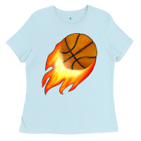 Baby Blue basketball Ladies Tee - JahusDesignShop
