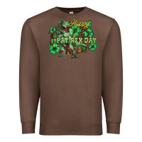 Chestnut Happy St. Patrick's Day T-Rex Premium Sweatshirt - HowdyJamesFarm