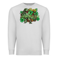 Dove Grey Happy St. Patrick's Day T-Rex Premium Sweatshirt - HowdyJamesFarm