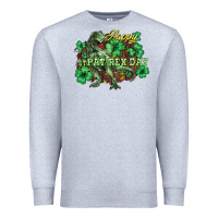 Heather Grey Happy St. Patrick's Day T-Rex Premium Sweatshirt - HowdyJamesFarm