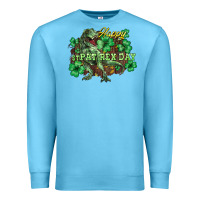 Ocean Blue Happy St. Patrick's Day T-Rex Premium Sweatshirt - HowdyJamesFarm