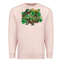 Pale Pink Happy St. Patrick's Day T-Rex Premium Sweatshirt - HowdyJamesFarm