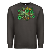 Smoke Happy St. Patrick's Day T-Rex Premium Sweatshirt - HowdyJamesFarm