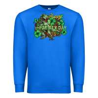 True Royal Happy St. Patrick's Day T-Rex Premium Sweatshirt - HowdyJamesFarm