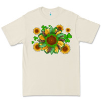 Bone st patricks sunflowers with shamrock and glitters with leopard Premium Tee - Artiststas