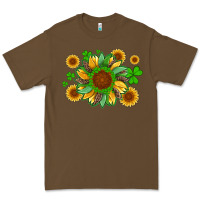 Cacao st patricks sunflowers with shamrock and glitters with leopard Premium Tee - Artiststas