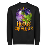Black Hocus Croakus Frog Heavyweight Sweatshirt - LillyAllenDesigns