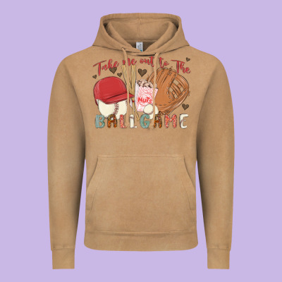 Take Me Out To The Ballgame Vintage Hoodie Designed By Maliassmallbusiness