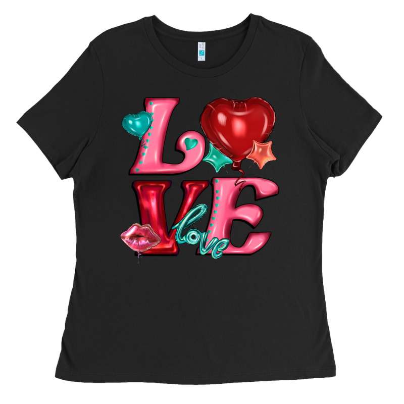 Love With Balloons Ladies Tee by AdoDesignShop | Teevron