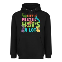 Little Mister Hops A Lot Easter Day Heavyweight Hoodie | Teevron