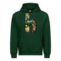 Forest Green farm life alphabet lowercase letters h Urban Hoodie - BundleAndBundleShop
