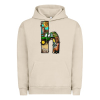 Pigment French Oak farm life alphabet lowercase letters h Urban Hoodie - BundleAndBundleShop