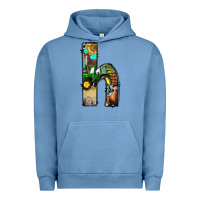 Pigment Pebble Blue farm life alphabet lowercase letters h Urban Hoodie - BundleAndBundleShop