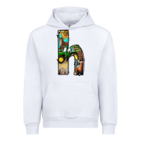 White farm life alphabet lowercase letters h Urban Hoodie - BundleAndBundleShop