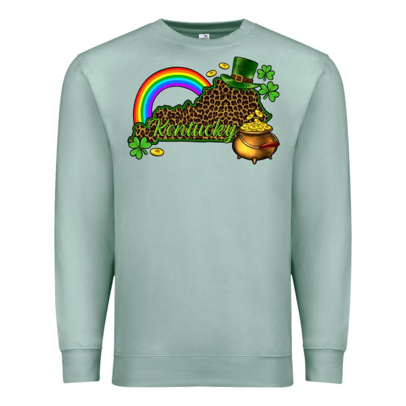 Kentucky Map St.patricks Premium Sweatshirt by CowGirlArtShop | Teevron