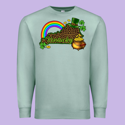 Kentucky Map St.patricks Premium Sweatshirt Designed By Cowgirlartshop