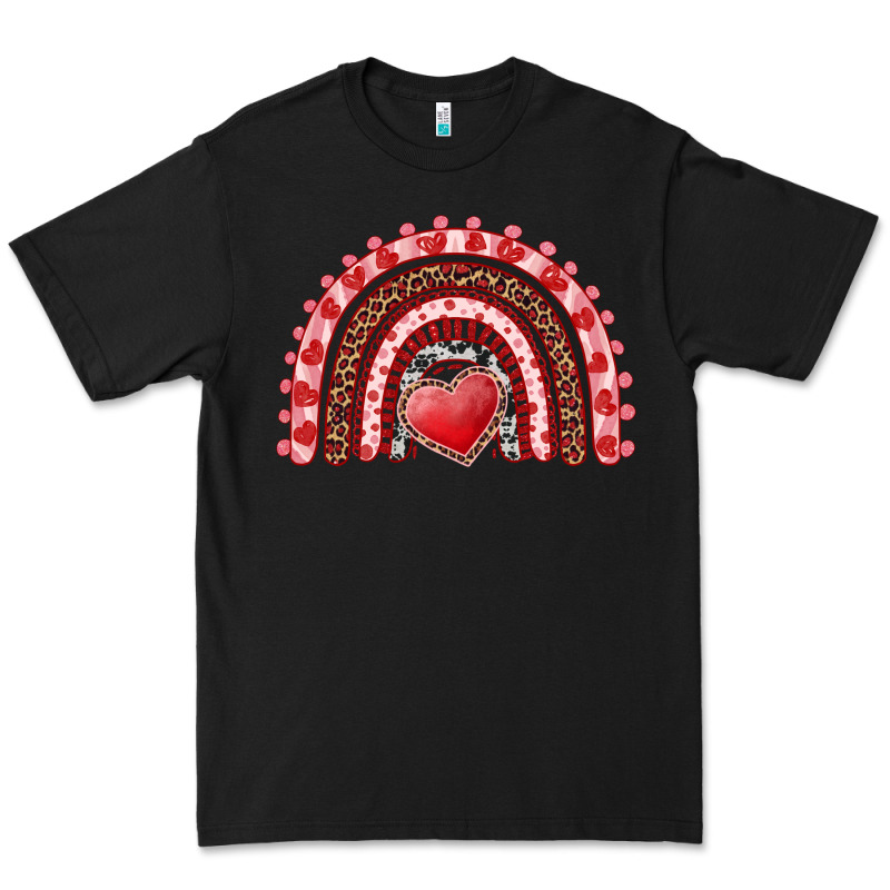 Valentine's Day Rainbow With Heart Premium Tee by AdoDesignShop | Teevron