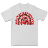 Dove Grey valentine's day rainbow with heart Premium Tee - AdoDesignShop