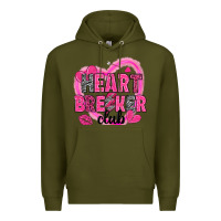 Army Green Heart breaker club Valentine's Day Premium Hoodie - HowdyJamesFarm