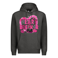 Charcoal Heather Heart breaker club Valentine's Day Premium Hoodie - HowdyJamesFarm