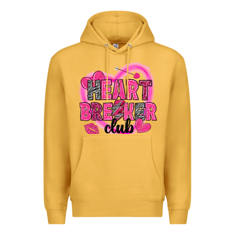 Heart Breaker Club Valentine's Day Premium Hoodie by HowdyJamesFarm | Teevron