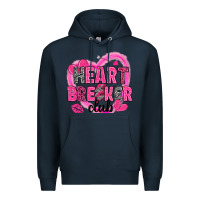 Navy Heart breaker club Valentine's Day Premium Hoodie - HowdyJamesFarm